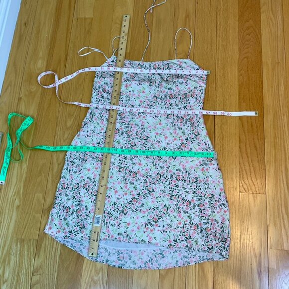 Anthropologie Dress Slip Floral Pink Green The East Order (L) - Picture 5 of 8